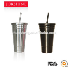 new design hot sell stainless steel straw tumbler